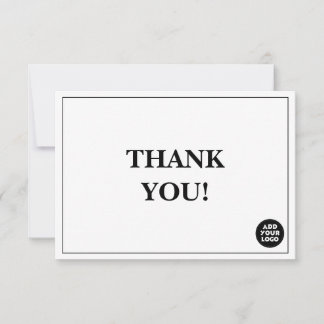 Cartão De Agradecimento Customizable Simple Company Logo Custom Thank You