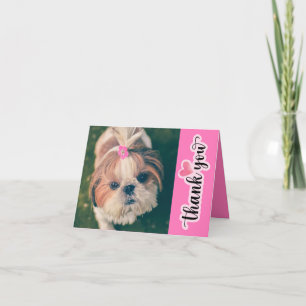 Cartão De Agradecimento Cute Adorável Shih Tzu Pet Cuidador