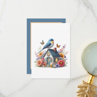 Cartão De Agradecimento Cute bird lovers