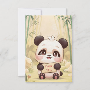 Cartão De Agradecimento Cute Boho Panda