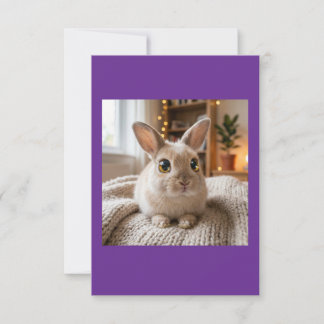 Cartão De Agradecimento Cute bunny card