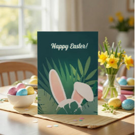 Cartão De Agradecimento Cute Bunny Ears Easter Thank You Card