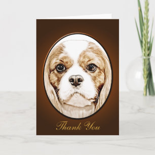 Cartão De Agradecimento Cute Cavalier King Charles Spaniel