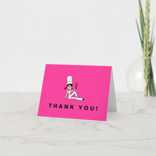 Cartão De Agradecimento Cute Chef Thank You Card (Frente)