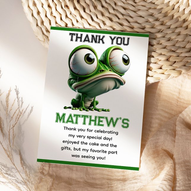 Cartão De Agradecimento Cute Crazy Frog Farm Theme 1st Birthday (Cute Crazy Frog Farm Theme 1st Birthday Thank You Card
)