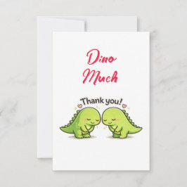 Cartão De Agradecimento Cute Dinosaur Couple Wedding Thank You