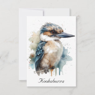 Cartão De Agradecimento Cute Kookaburra em um Galho, personalizado