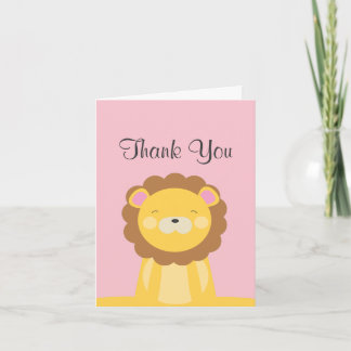 Cartão De Agradecimento Cute Lion Thank You Card