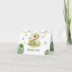 Cartão De Agradecimento Cute One-A-Saurus Dinossauro Aniversário de 1 ano