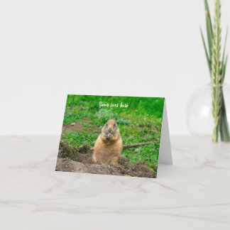 Cartão De Agradecimento Cute Pequeno Cão da Pradaria de Cauda Preta