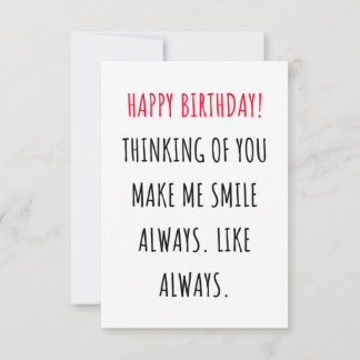 Cartão De Agradecimento Cute romantic happy birthday card