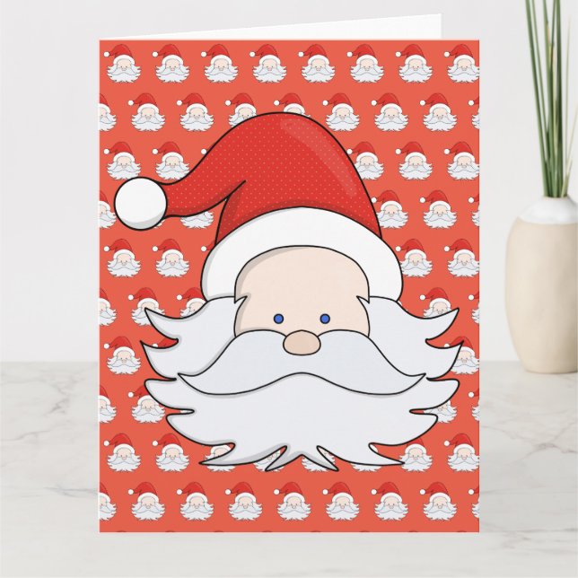 Cartão De Agradecimento Cute Santa Claus (Frente)