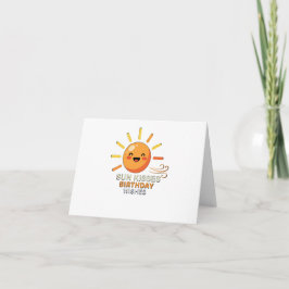 Cartão De Agradecimento Cute Smiling Sun Birthday Thank You Card - Sun Kis