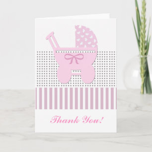 Cartão De Agradecimento Cute Thank Your Baby Girl Design