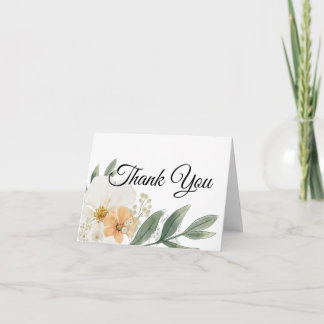 Cartão De Agradecimento Cute Vintage Floral Folded Thank You Cards.