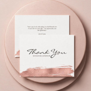 Cartão de Agradecimento da Bat Mitzvah Rose Gold B