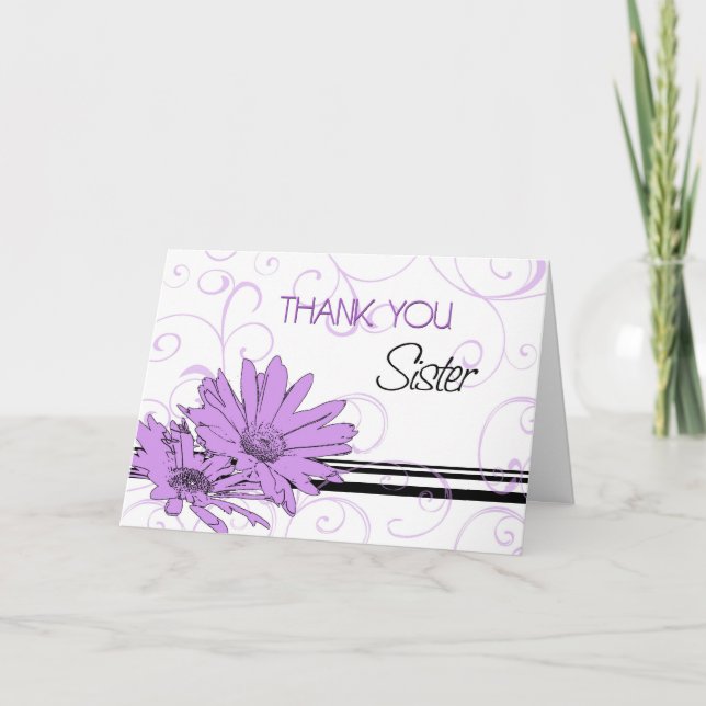 Cartão de agradecimento da dama de honra Irmã Flor (Frente)