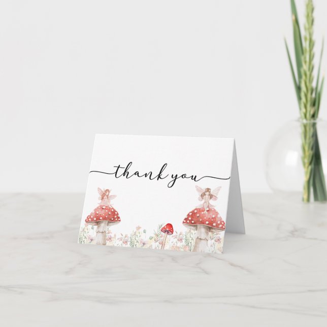 Cartão de Agradecimento da Fada da Floresta Cogume (Frente)