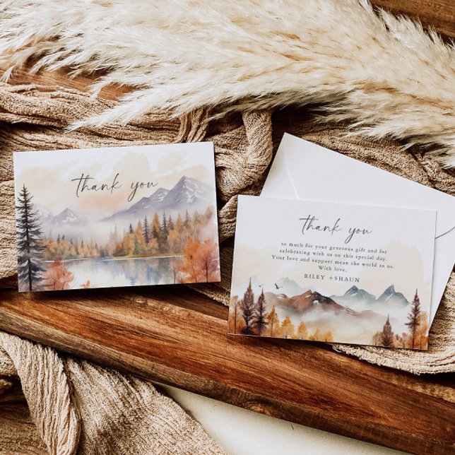 Cartão de agradecimento da floresta Floresta Rústi (Criador carregado)