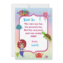 Cartão de agradecimento da Sereia