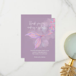 Cartão de Agradecimento da Sereia Splish Splash