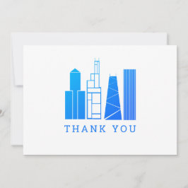 Cartão de Agradecimento da Silhueta de Chicago