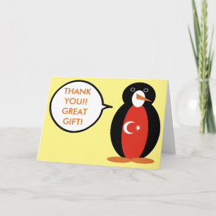 Cartão de Agradecimento da Sra. Pinguim Falante co