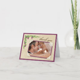 Cartão de Agradecimento da Vinha (Textura de Perga