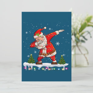Cartão De Agradecimento Dabbing Papai Noel Boys de Natal Men Engraçado Xma