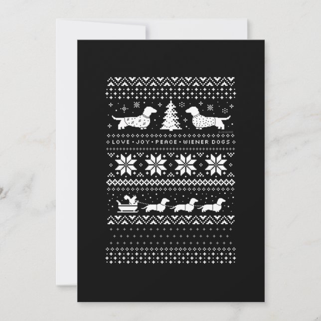 Cartão De Agradecimento Dachshances Natal (Frente)