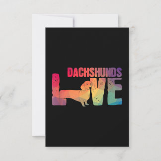 Cartão De Agradecimento Dachshund Love Doxie Wiener Dog