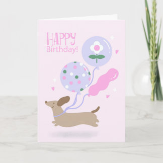 Cartão De Agradecimento Dachshund Lover Happy Birthday Puppy Dog Animal 