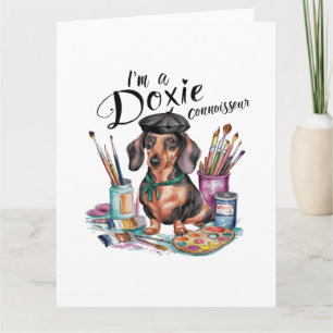 Cartão De Agradecimento Dachshund Sou Connoisseur de Doxie