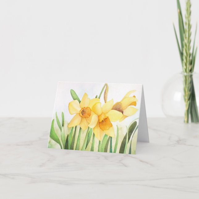 Cartão De Agradecimento Daffodils Thank You card (Frente)
