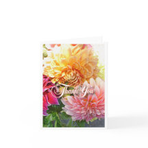 Dahlia Blank Thank You Card