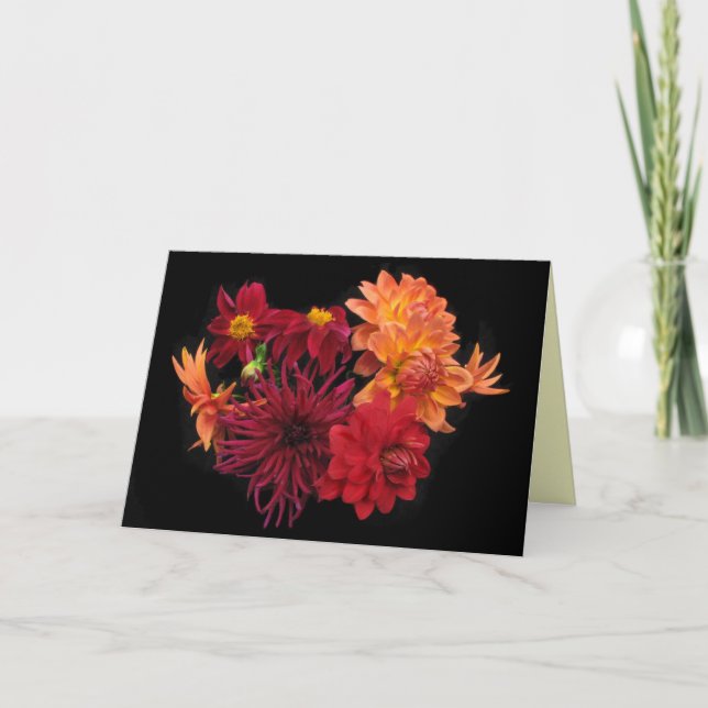 Cartão De Agradecimento Dahlia Obrigado (Frente)