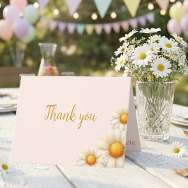 Cartão De Agradecimento Daisy 1st Birthday Isn't She ONEderful Boho Folded