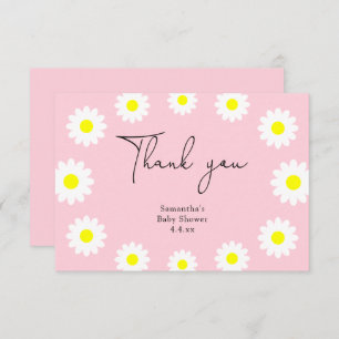 Cartão De Agradecimento Daisy - obrigado seu chá de fraldas
