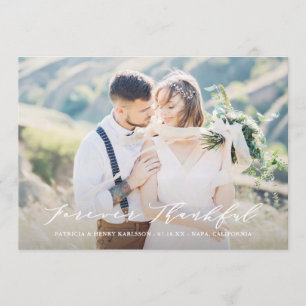 Cartão De Agradecimento Daît Script Forever Graças A Casamento Obrigado