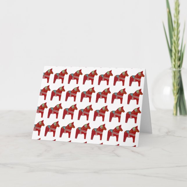 Cartão De Agradecimento Dala Horses (Frente)