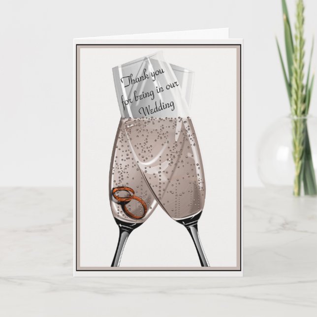 Cartão De Agradecimento Damas de Honra Obrigada (Frente)