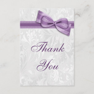 Cartão De Agradecimento Damasco e obrigado brancos do arco do falso você