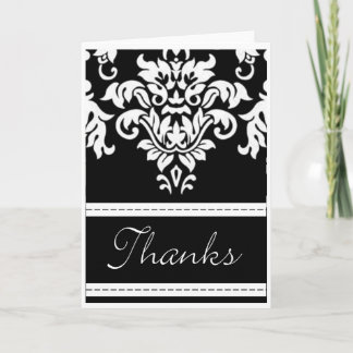 Cartão De Agradecimento Damask Thank You card
