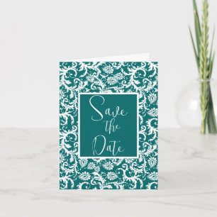 Cartão De Agradecimento Damask Vintage Floral Qualquer Cor