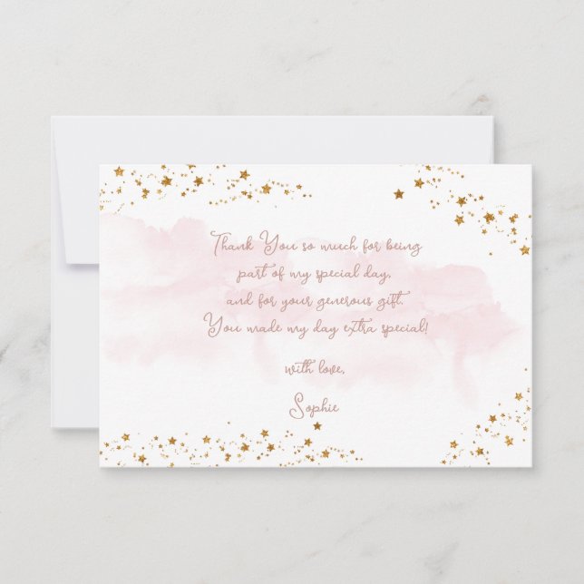 Cartão De Agradecimento Dança e aniversário de bailarina (Frente)