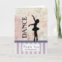 Dança - Silhueta de Bailarina Vintage Obrigada