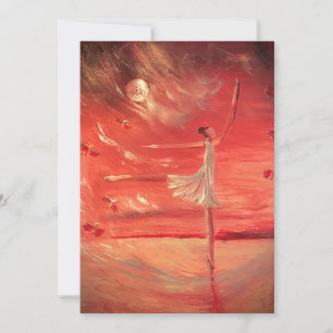 Cartão De Agradecimento Dançar em Nuvens Prateadas