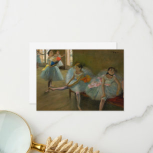 Cartão De Agradecimento Dançarinos na sala de aula por Edgar Degas
