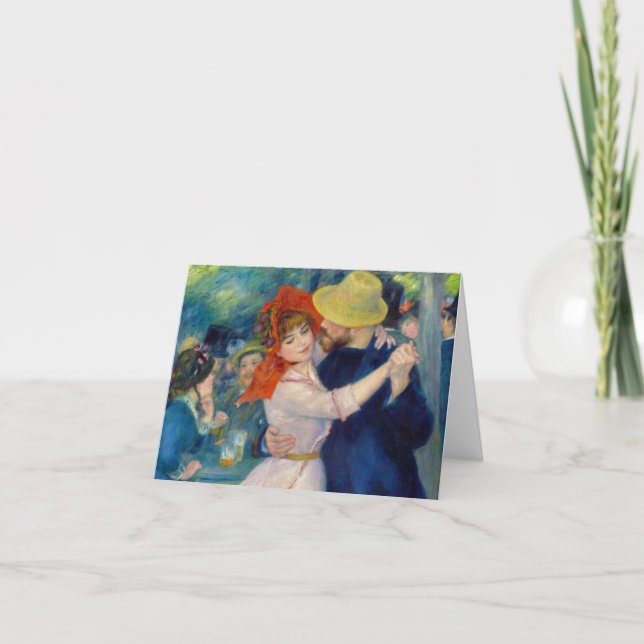 Cartão De Agradecimento Dance at Bougival, 1883 by Pierre-Auguste Renoir (Frente)