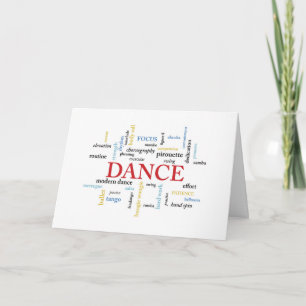 Cartão De Agradecimento Dance Teacher Thank You in Words